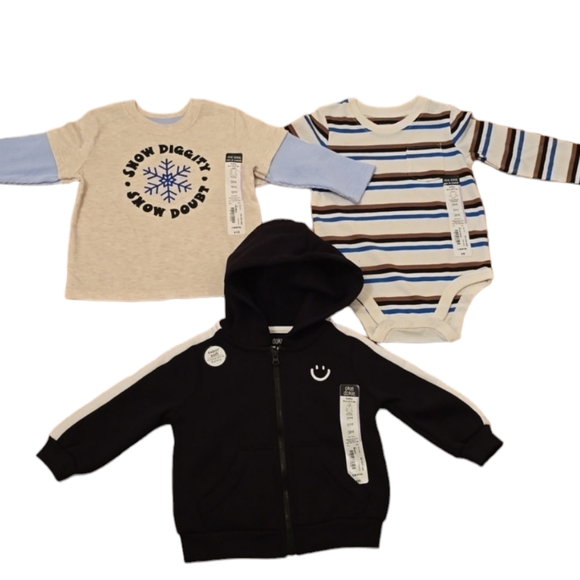 OKIE DOKIE BRAND BABY BOYS BUNDLE OF 3 ITEMS ALL SIZE 9 MONTHS - Picture 1 of 14